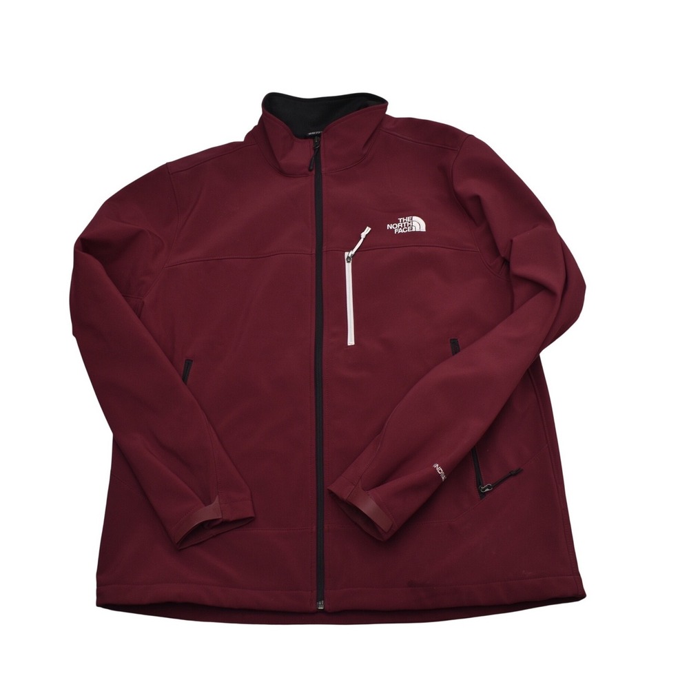 The North Face Mens Apex Bionic WindWall Softshell Jacket Burgundy Large L